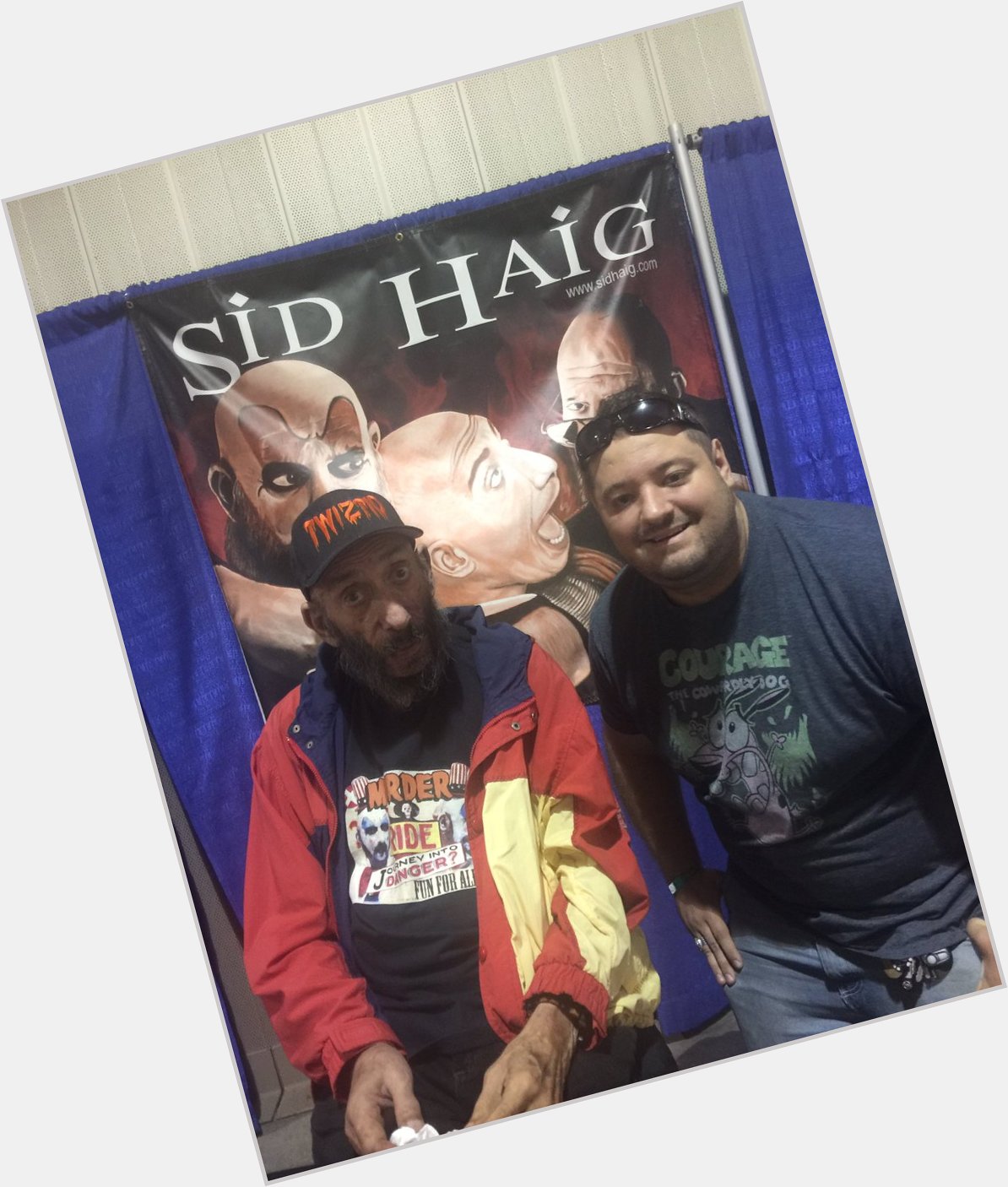 Happy birthday sid haig! Caught him as he finished his cake pop for a sneak pic 