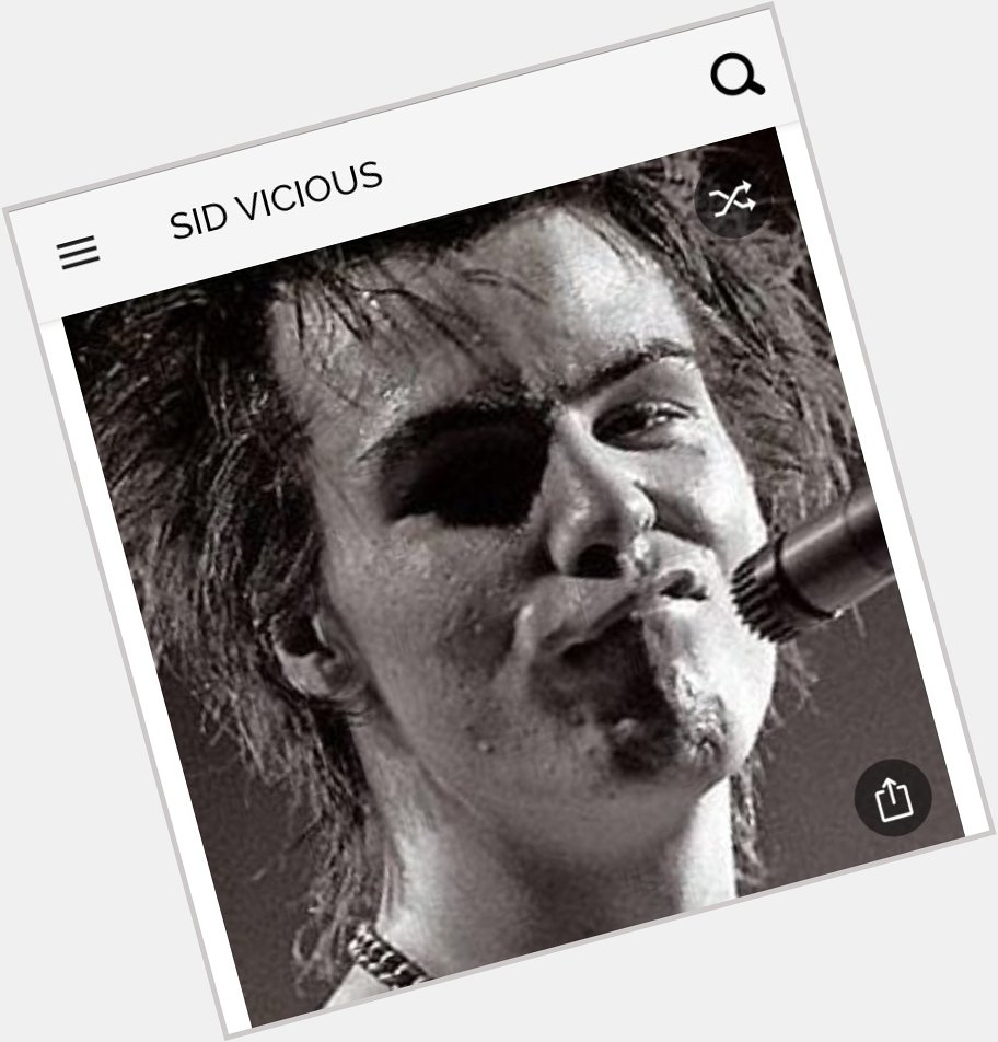Happy birthday to this great punk singer. Happy birthday to Sid Vicious 