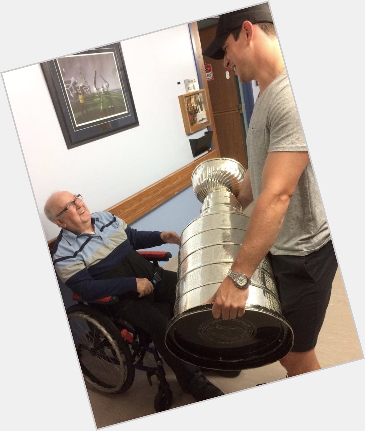 Happy birthday to Sidney (on 8/7) who visited a Veteran\s retirement home in over the weekend 