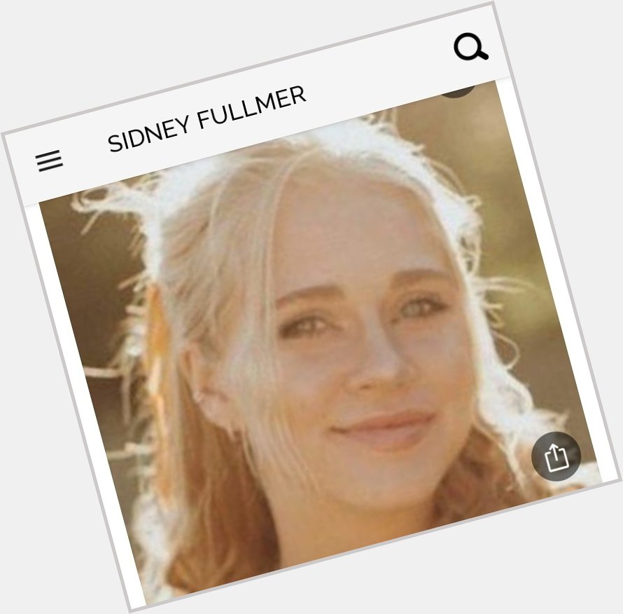 Happy birthday to this great actress.  Happy birthday to Sidney Fullmer 
