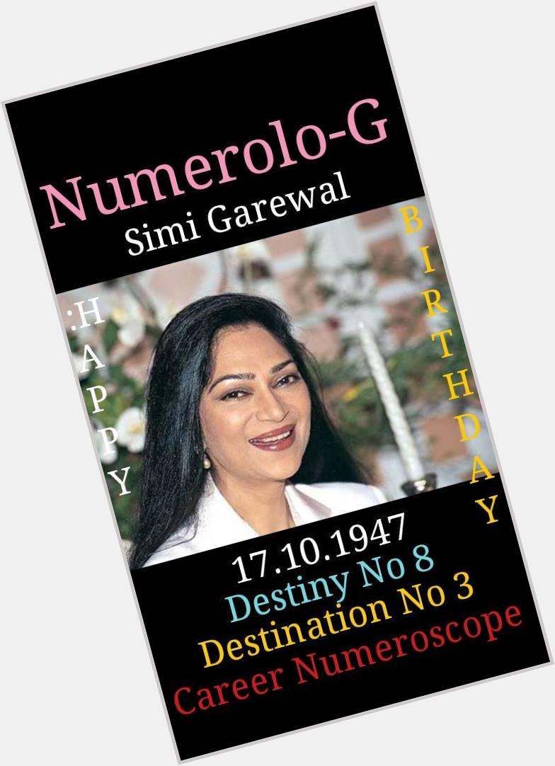 Happy Birthday Simi Garewal !!! Numerolo-G 