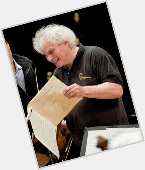 Wishing Sir Simon Rattle a very Happy Birthday! 
Here pictured enjoying Jonathan Del Mar\s Beethoven edition :) 