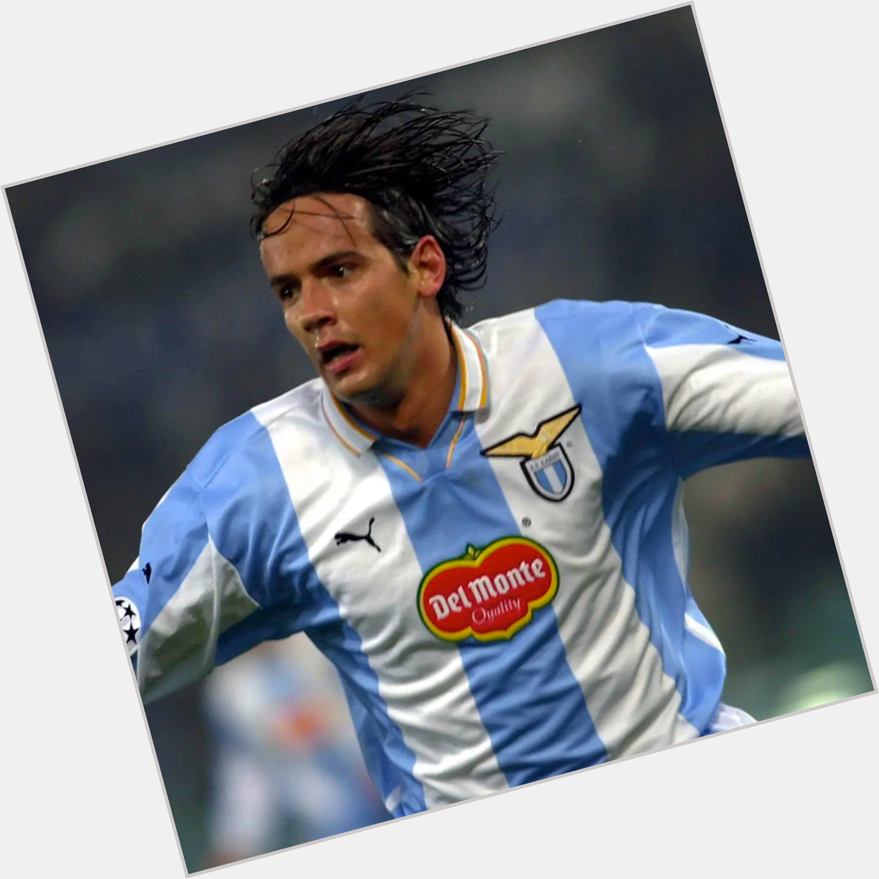 Happy Birthday Simone Inzaghi! Here he is wearing that stunning 99/00 Lazio European Shirt 