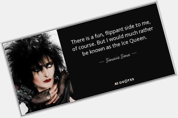Ohmygod..

Happy 58th BDay 
Post-Punk Ice Queen 

SIOUXSIE SIOUX  