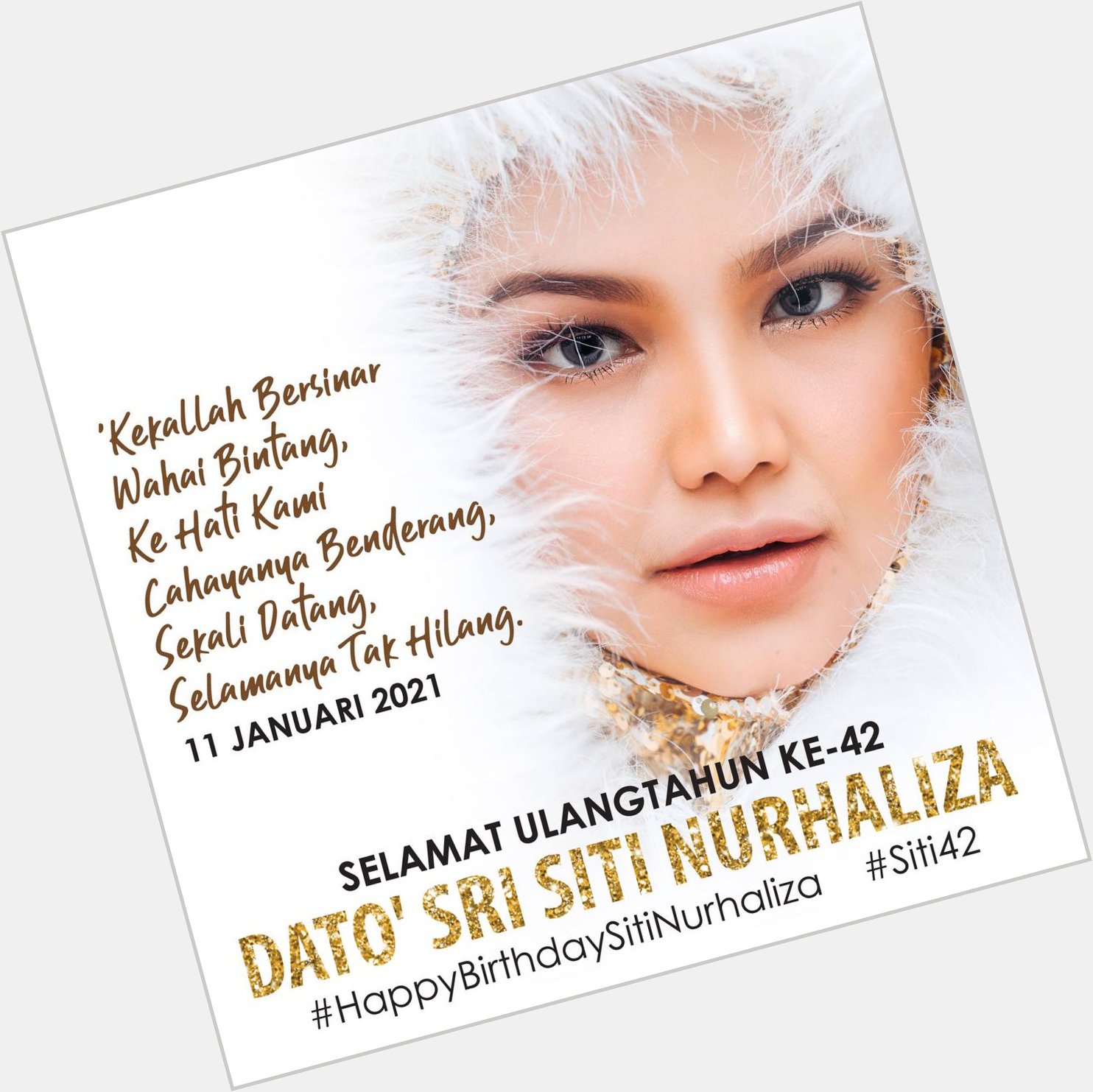 Happy birthday to my dearest, Siti Nurhaliza~    