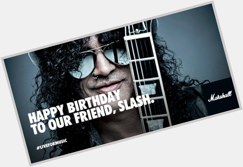 An icon of guitar and style. Happy birthday to our top hat wearing friend, Slash 