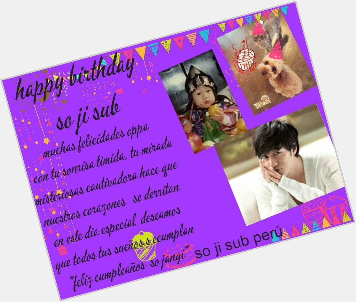 Hoy aquí en sudamericana es 04 de noviembre.cumpleaños de nuestro amado
 so ji sub "happy birthday  so ji sub oppa" 