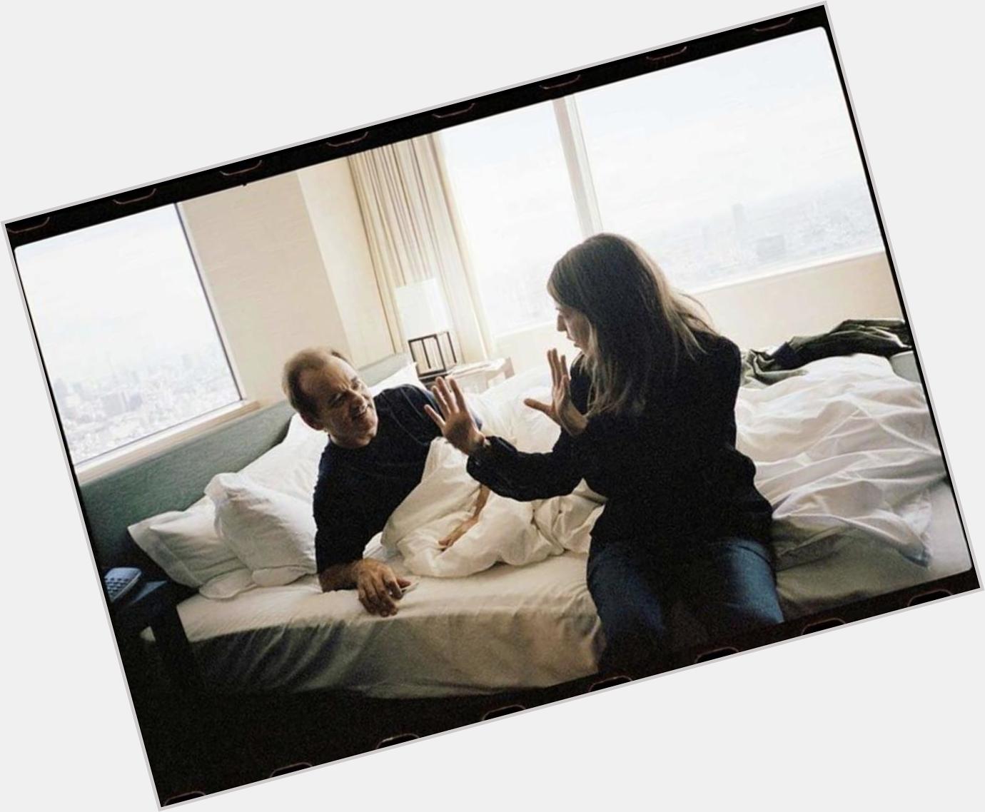 Happy birthday Sofia Coppola, seen here on the set of Lost in Translation with Bill Murray. 
