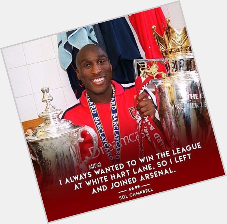 Double double double. Sol Campbell has won the double....

Happy birthday   
