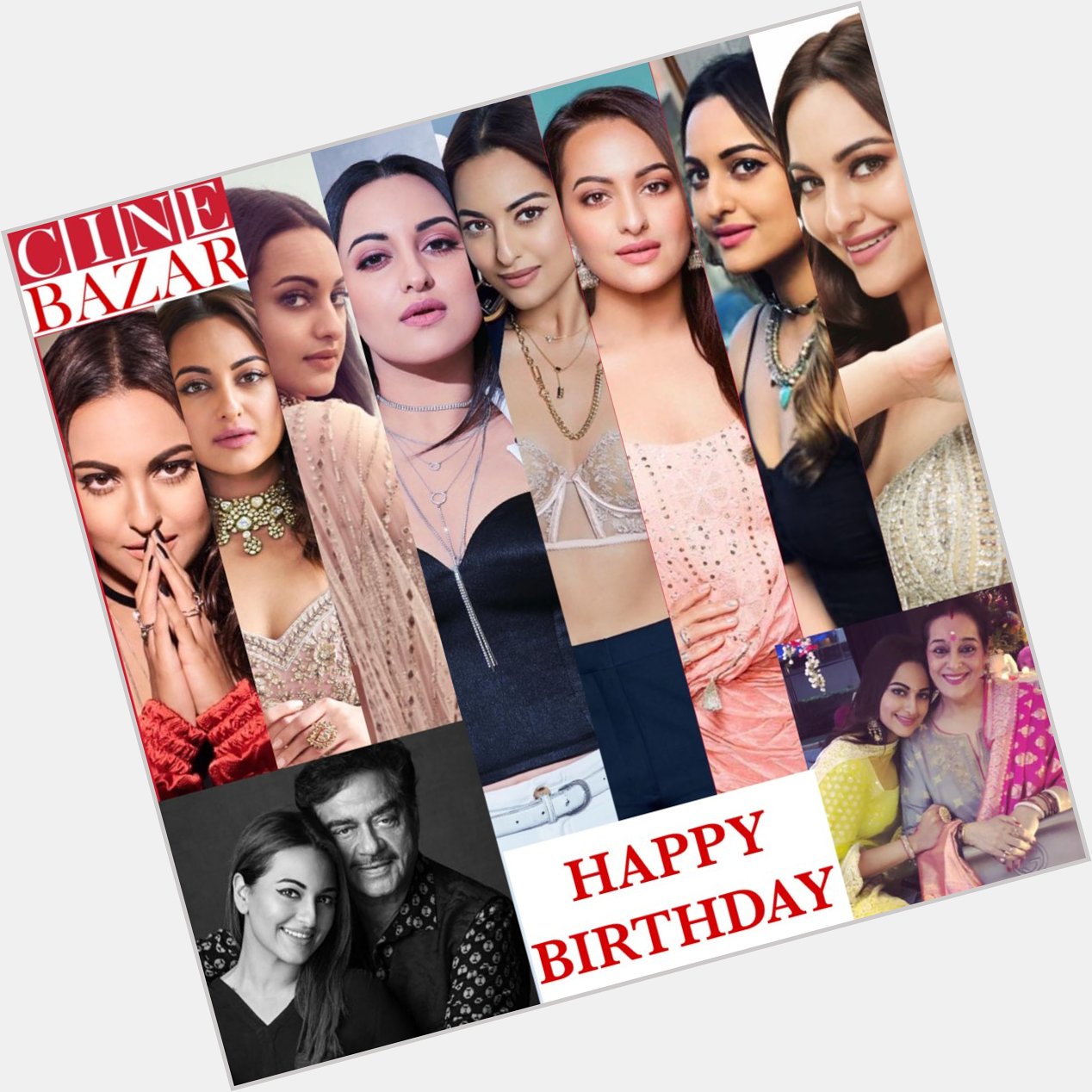  HAPPY BIRTHDAY TO OUR MOST FAVOURITE & MULTITALENTED POWERFUL ACTRESS Sonakshi Sinha 