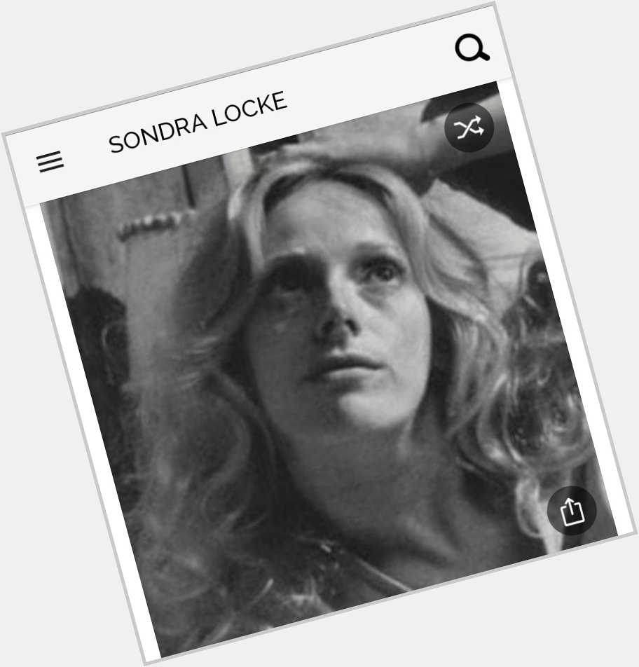 Happy birthday to this great actress.  Happy birthday to Sondra Locke 