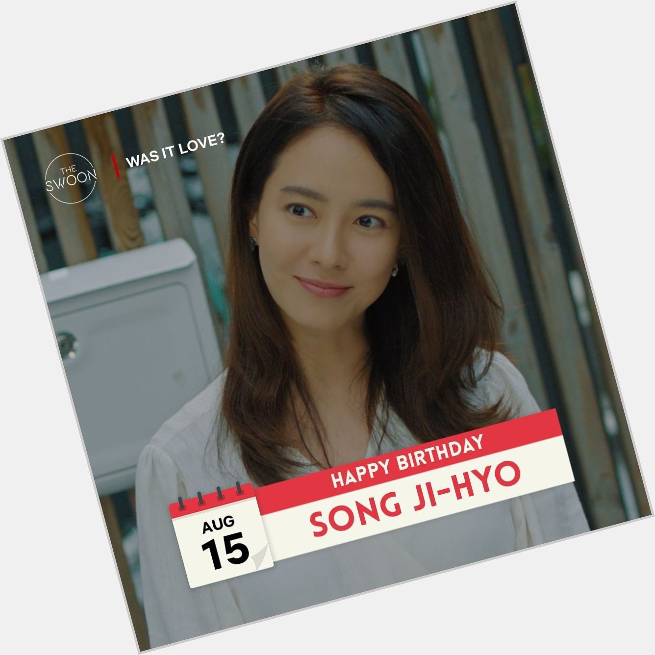 Swoon birthday greeting

\"Happy Birthday to the beautiful and hilarious Song Ji-hyo!\"  
