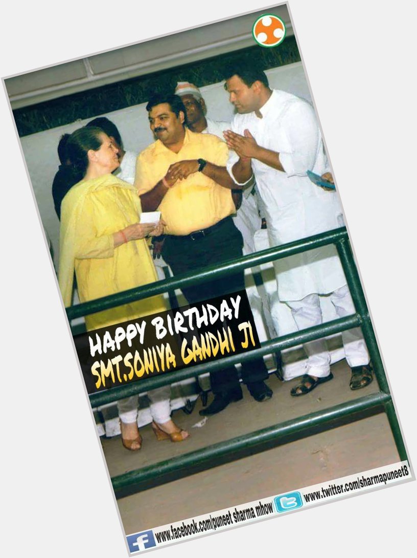 Wishing The Hon\ble Congress President Smt Sonia Gandhi a very Happy Birthday. 