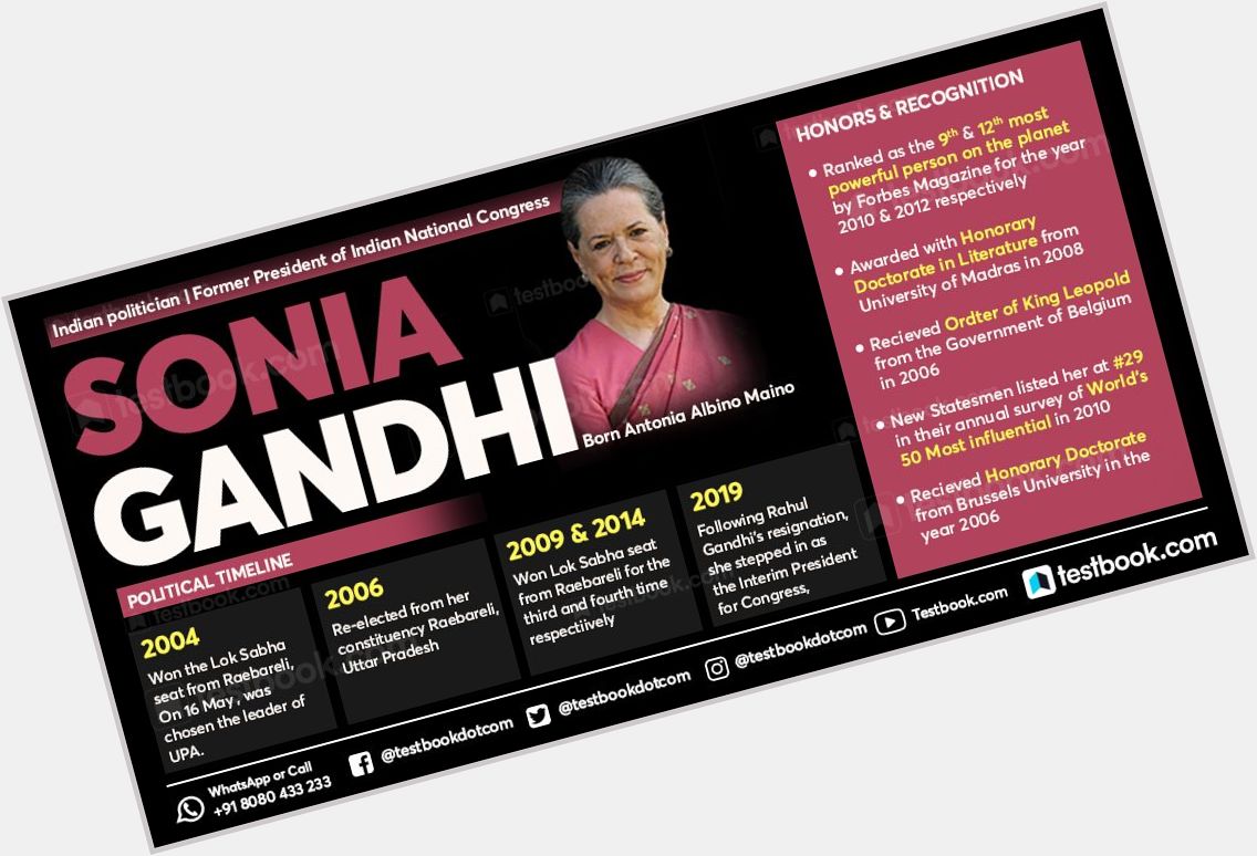 Wishing Sonia Gandhi a very happy birthday   