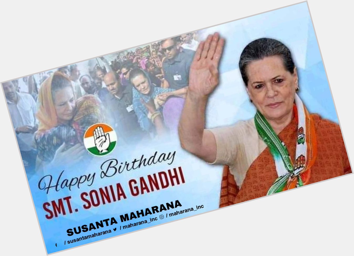 Happy Birthday Madam Sonia Gandhi ji. Wish You a Healthy, Active & Long Life . 