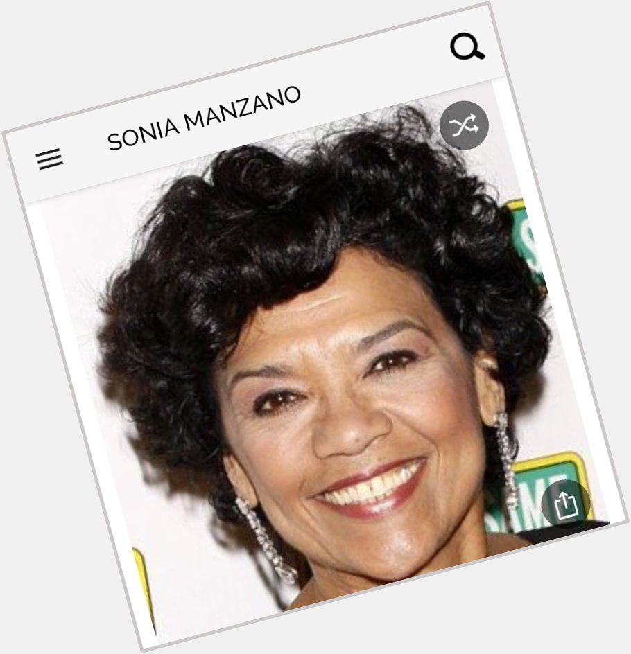 Happy birthday to this great actress.  Happy birthday to Sonia Manzano 