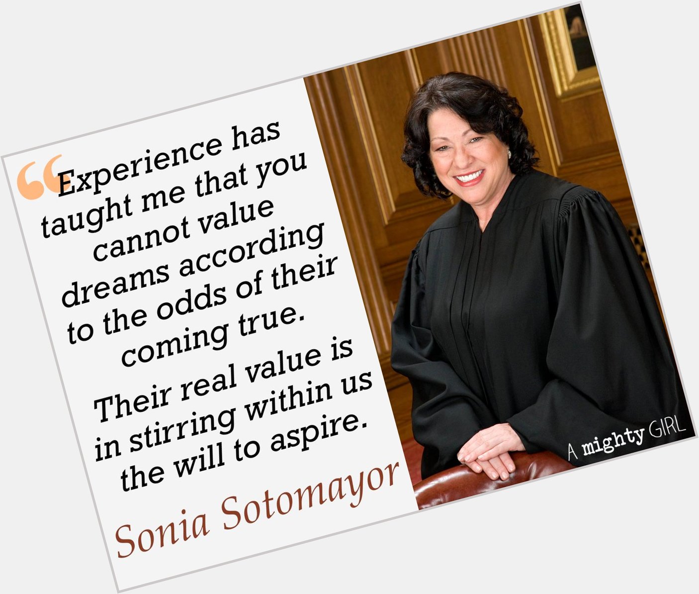 A Mighty Girl wishes a happy birthday to US Supreme Court justice Sonia Sotomayor!  