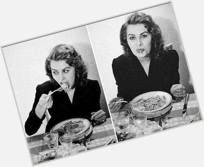 Happy birthday to legendary Italian screen queen Sophia Loren! Tonight we will eat spaghetti in your honor. 