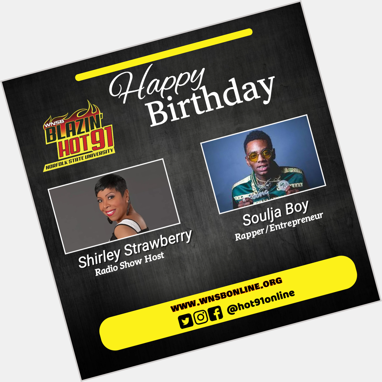 Happy Blazin\ Hot Birthday to Shirley Strawberry & Soulja Boy  