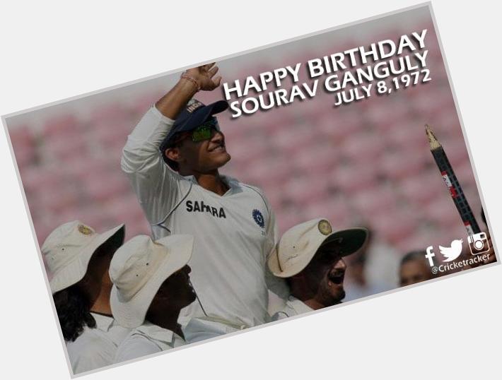 Happy Birthday \Sourav Ganguly\. He turns 43 today. 