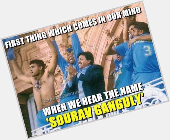 Happy Birthday Sourav Ganguly; The Royal Bengal TIGER turns 43 today! 