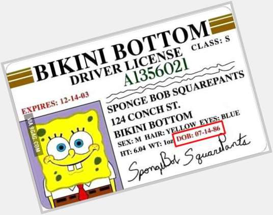 Happy birthday Spongebob Squarepants! 