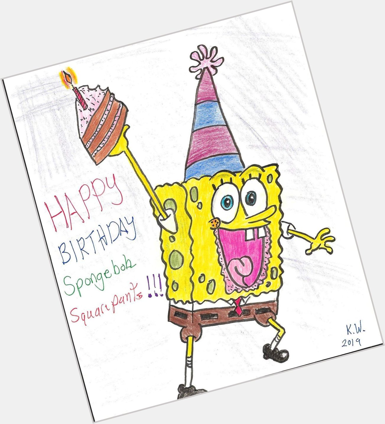 \"Happy Birthday Spongebob Squarepants!!!!\"     