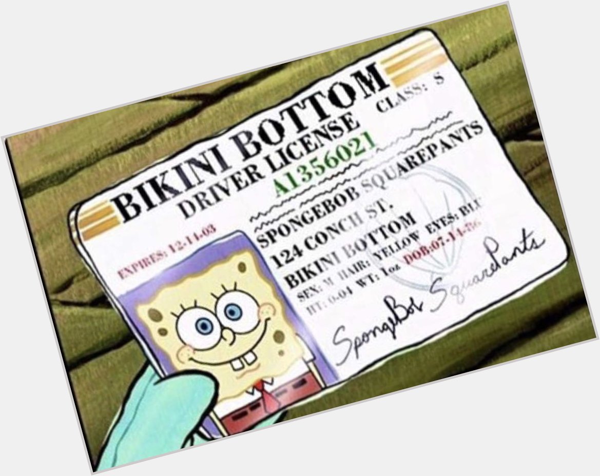 Happy birthday spongebob squarepants, I love you. 