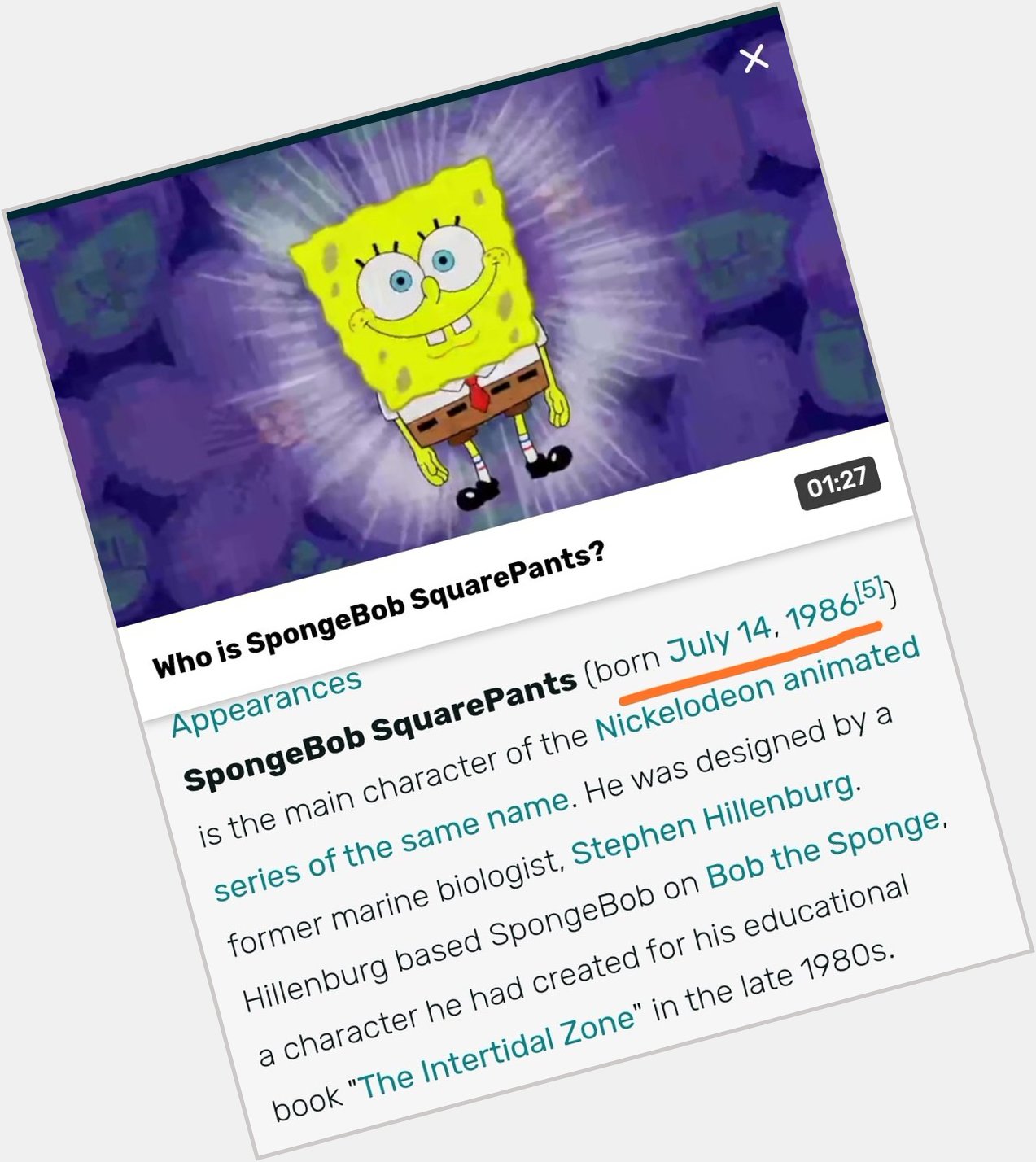  So, basically you are SpongeBob SquarePants.

Happy Birthday, yooooo\ 