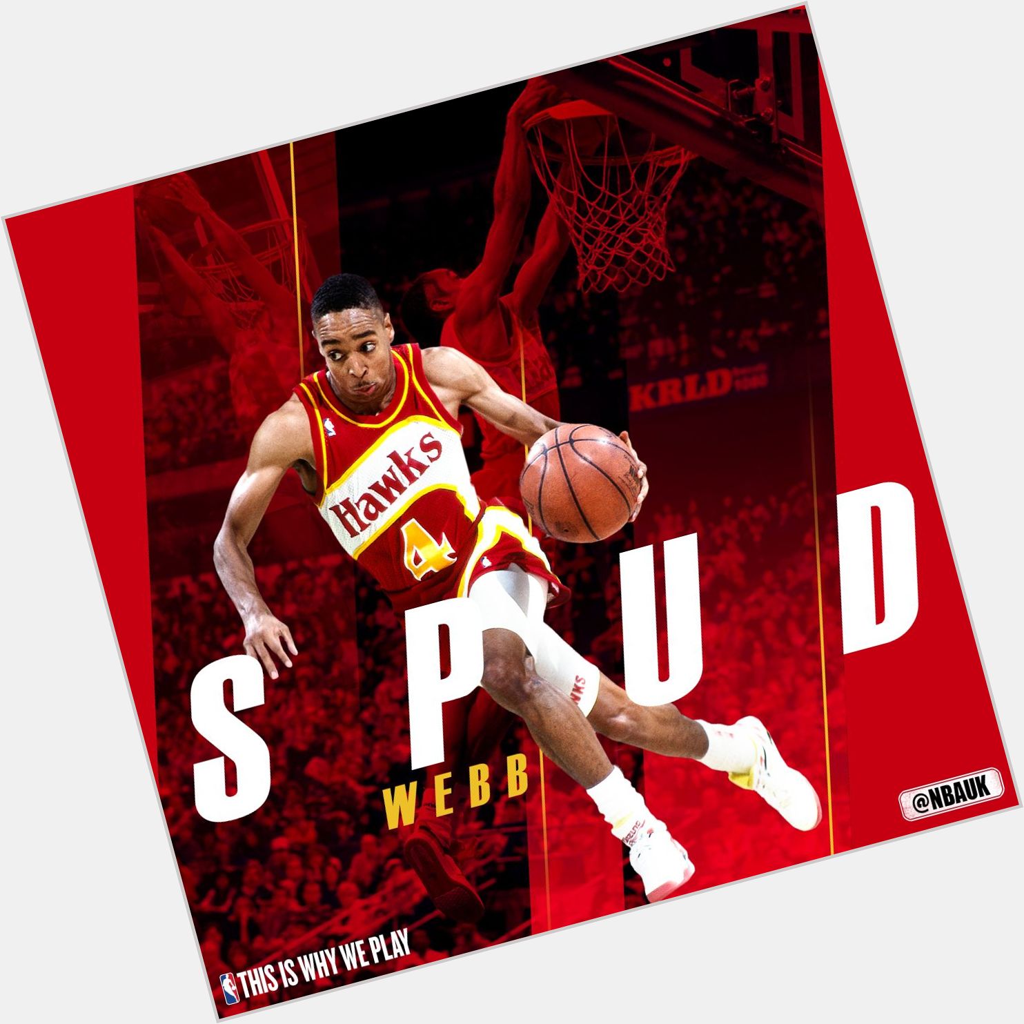   Join us as we wish the 1986 Slam Dunk Champion Spud Webb, a very happy birthday! 