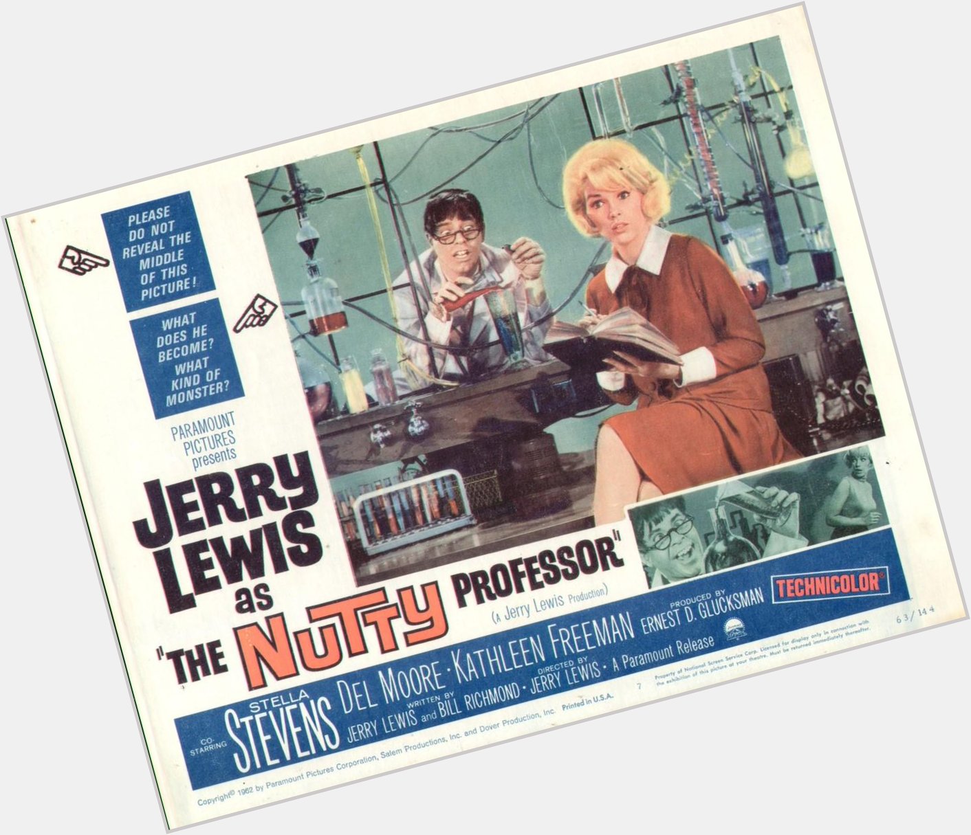 Happy Birthday Stella Stevens - THE NUTTY PROFESSOR - 1963 - Lobby Card 