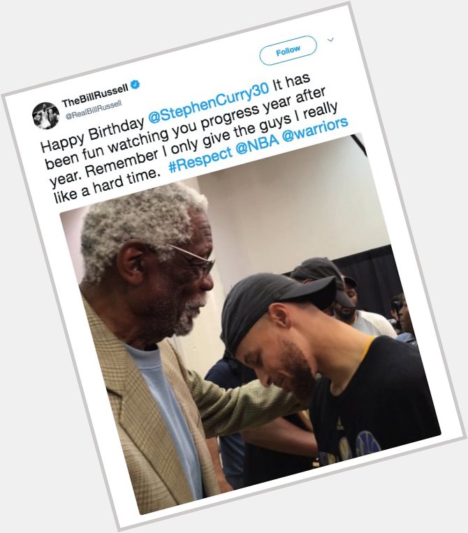 ICYMI: Bill Russell gave Stephen Curry the ultimate Happy Birthday! 