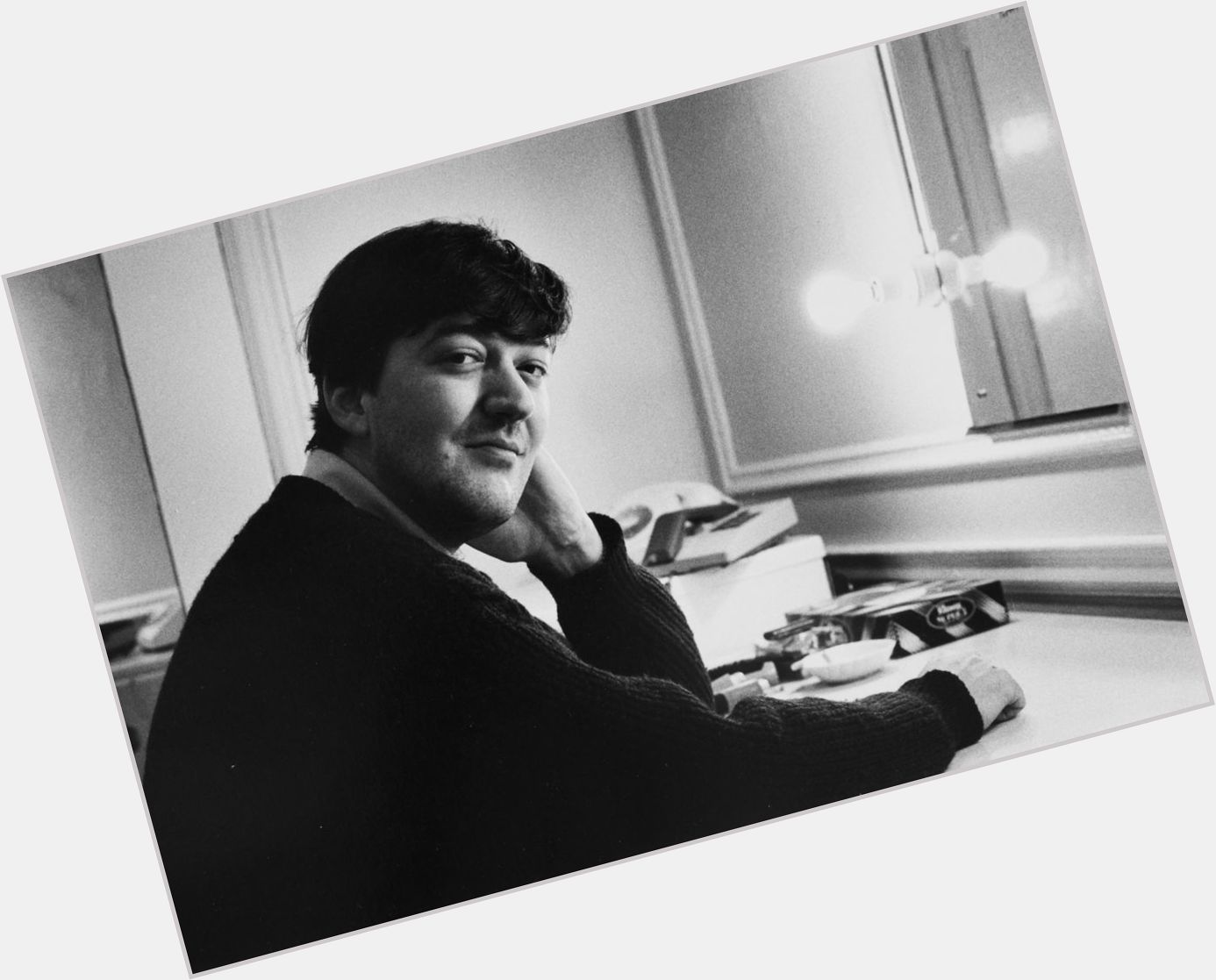 Happy 60th birthday to Stephen Fry. Photo c.1989. 
