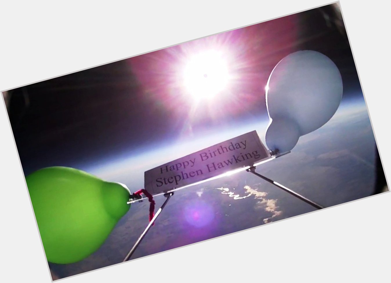 Happy 75th birthday, Stephen Hawking! Here s a stratospheric balloon tribute  