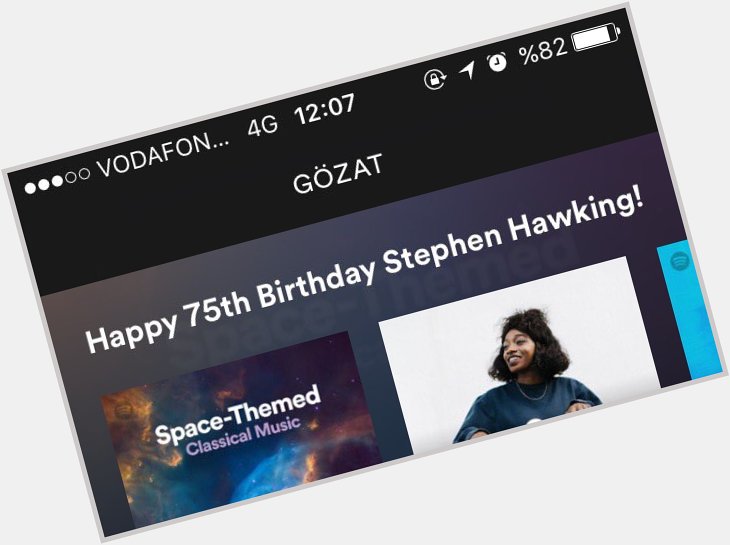 Stephen Hawking\in Do um gününü tek kutlayan   Happy Birthday  