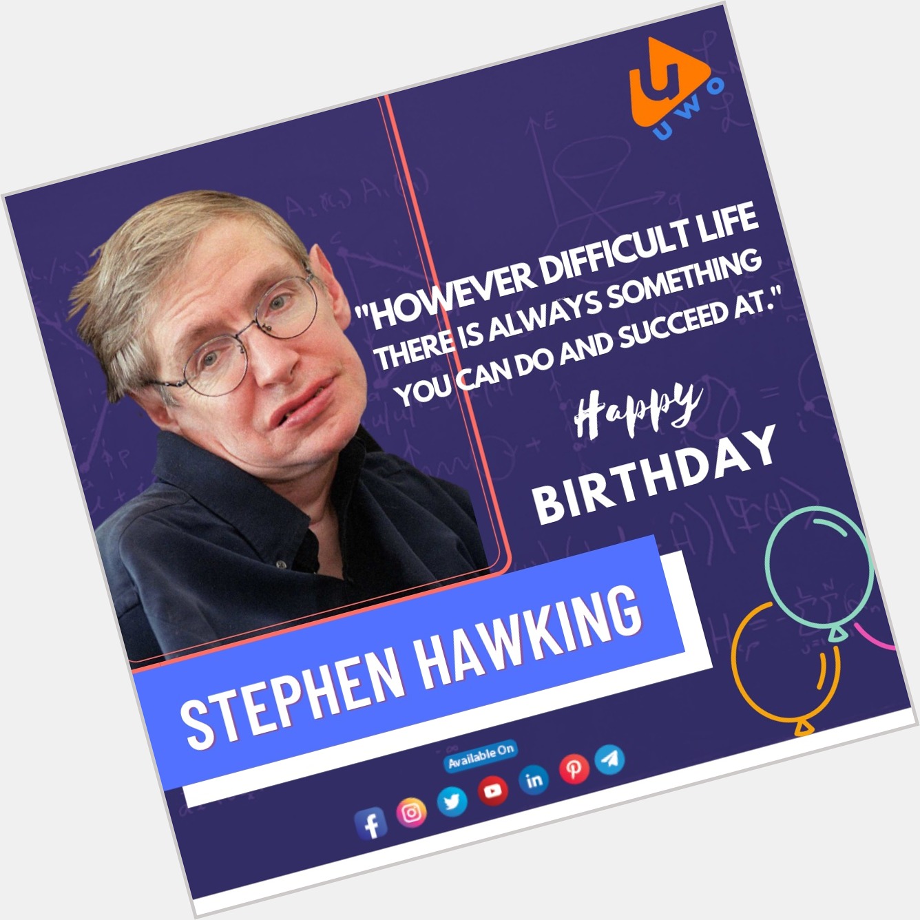 Happy Birthday Sir Stephen Hawking.   