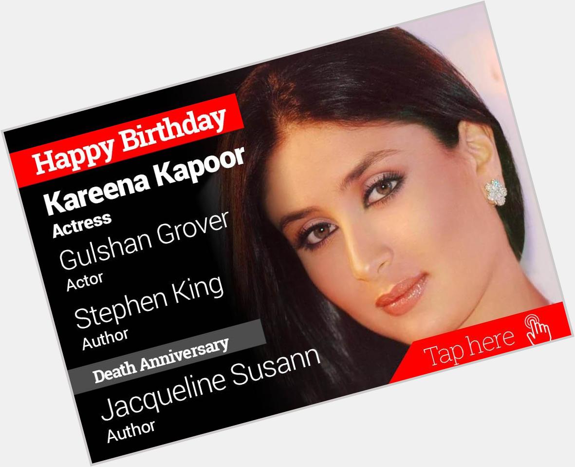 Homage Jacqueline Susann. Happy Birthday Kareena Kapoor, Gulshan Grover, Stephen King 
