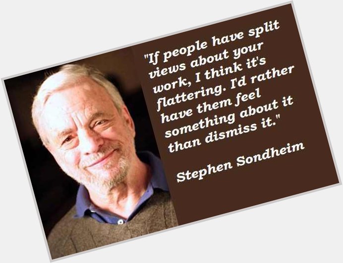 Happy Birthday to the genius that is Stephen Sondheim  