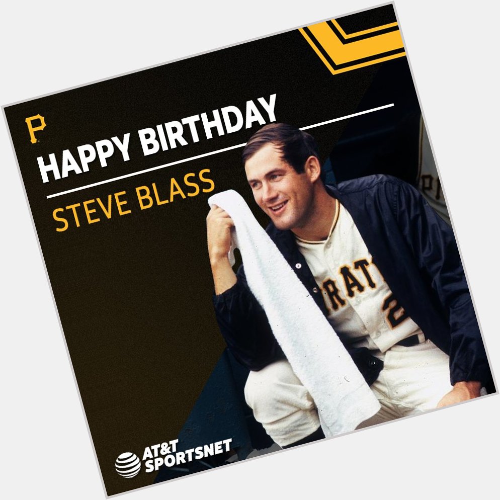 Happy 76th Birthday to former pitcher and current Buccos color commentator Steve Blass 