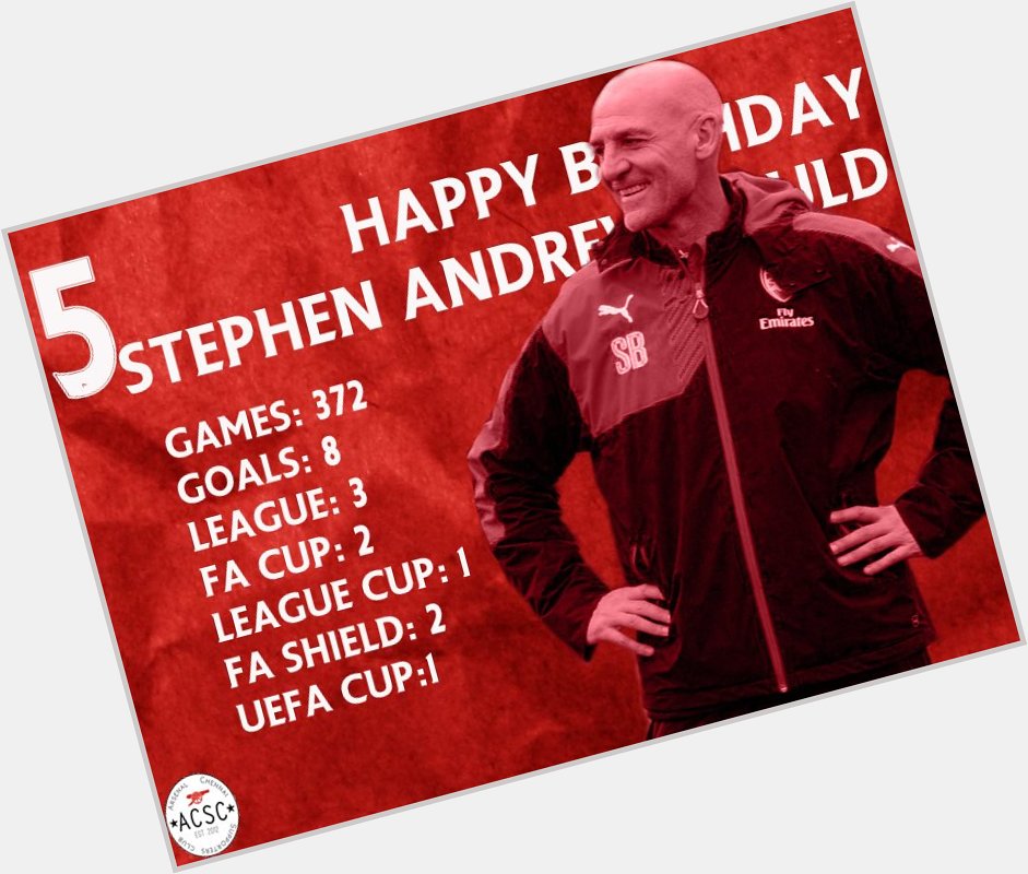  Supporters Club wishes our No. 2 Steve Bould a very happy birthday. 