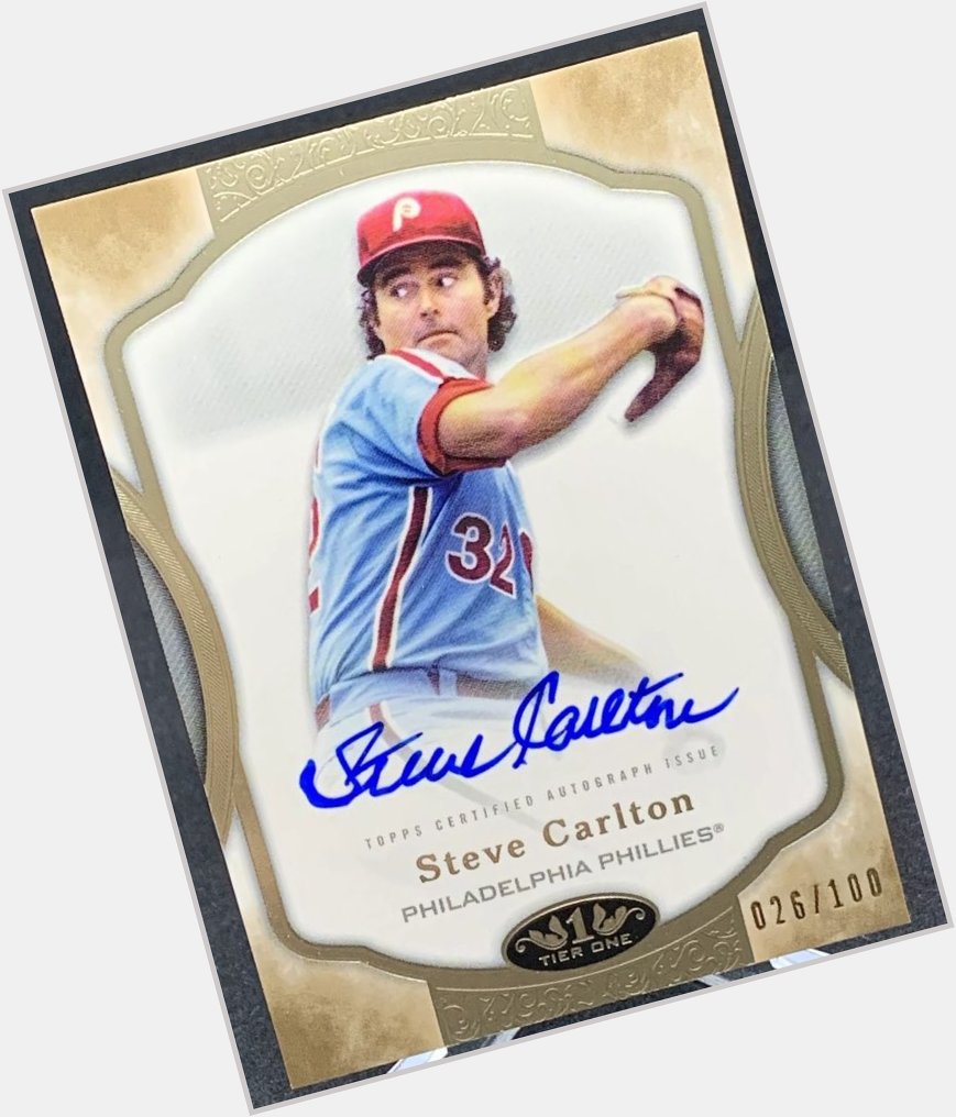 This is the only Steve Carlton card of any kind in my collection but it s a good one. Happy 76th Birthday Steve! 