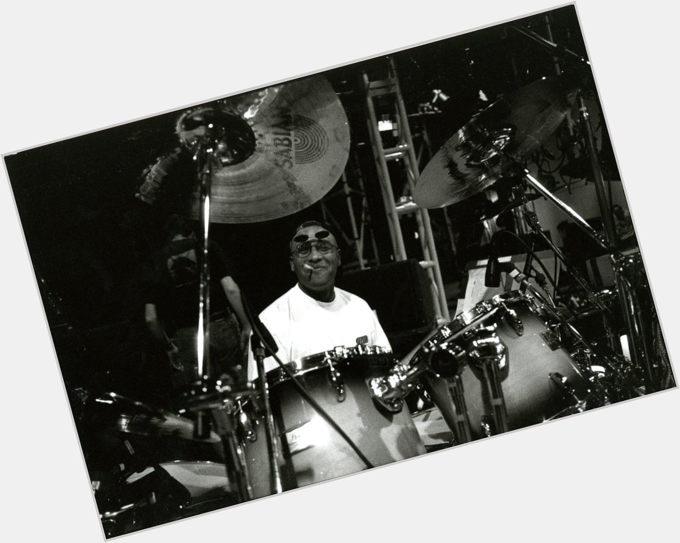 Happy Birthday to The New Guy Steve Ferrone - tour rehearsal - February 1995 ( : Robert Sebree) 37/365 