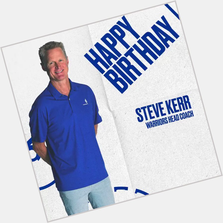 Wishing a very Happy Birthday to Dubs Head Coach Steve Kerr! 