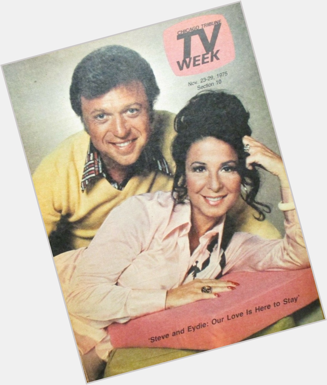 Happy Birthday to Steve Lawrence, born on this day in 1935.
Chicago Tribune TV Week.  November 23-29, 1975 