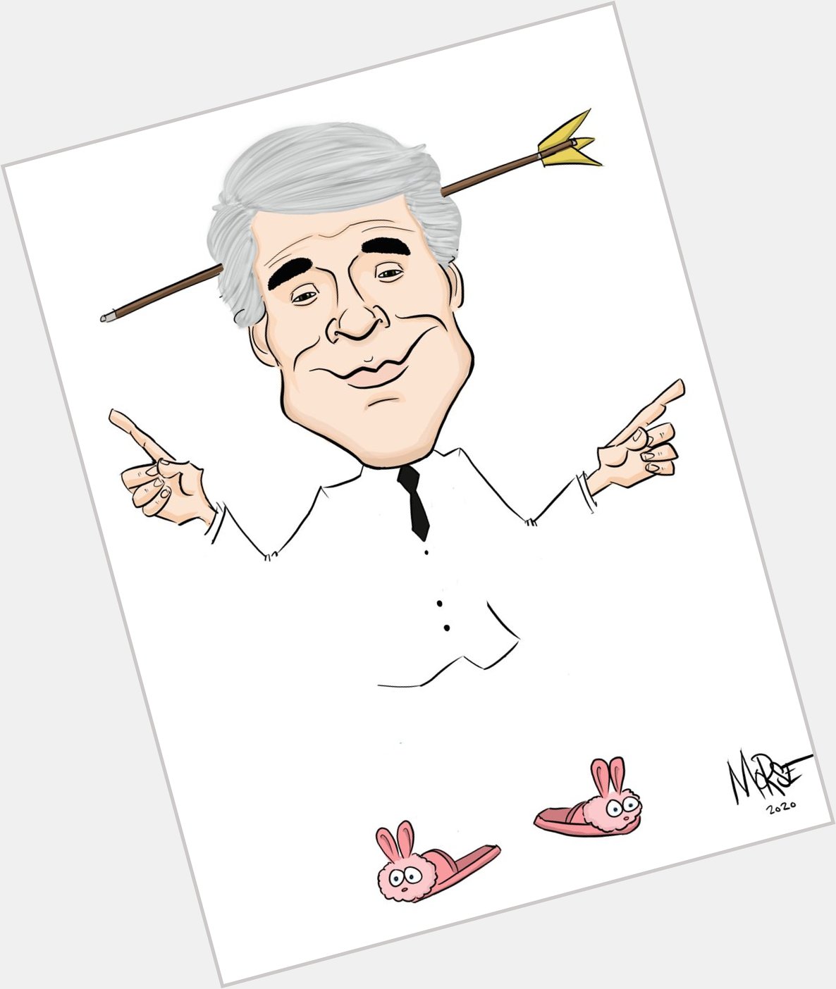 Happy Birthday to Steve Martin!  Here\s a wild and crazy idea... message me about getting a caricature! 