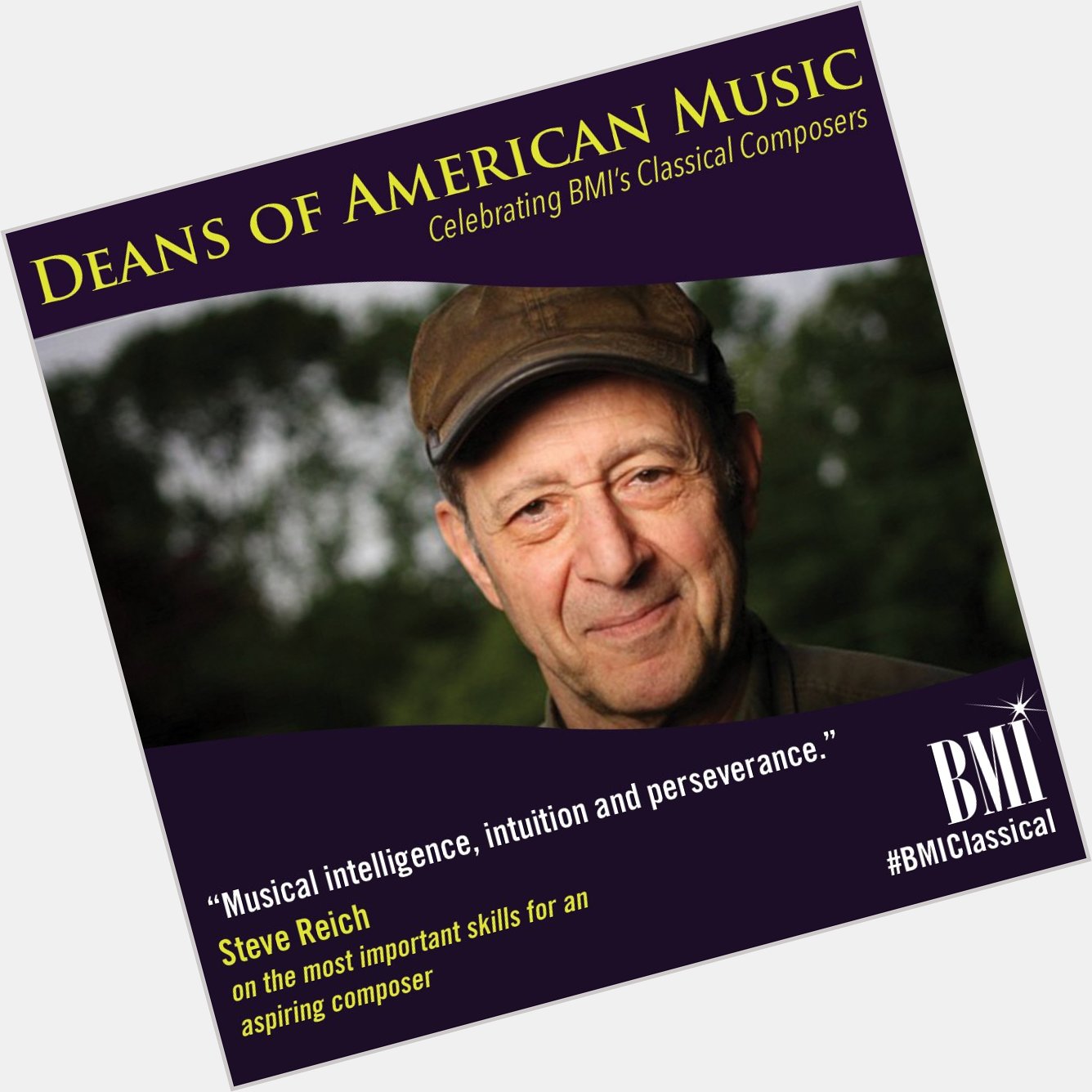 Happy Birthday to Steve Reich. Here\s his advice to aspiring composers.  