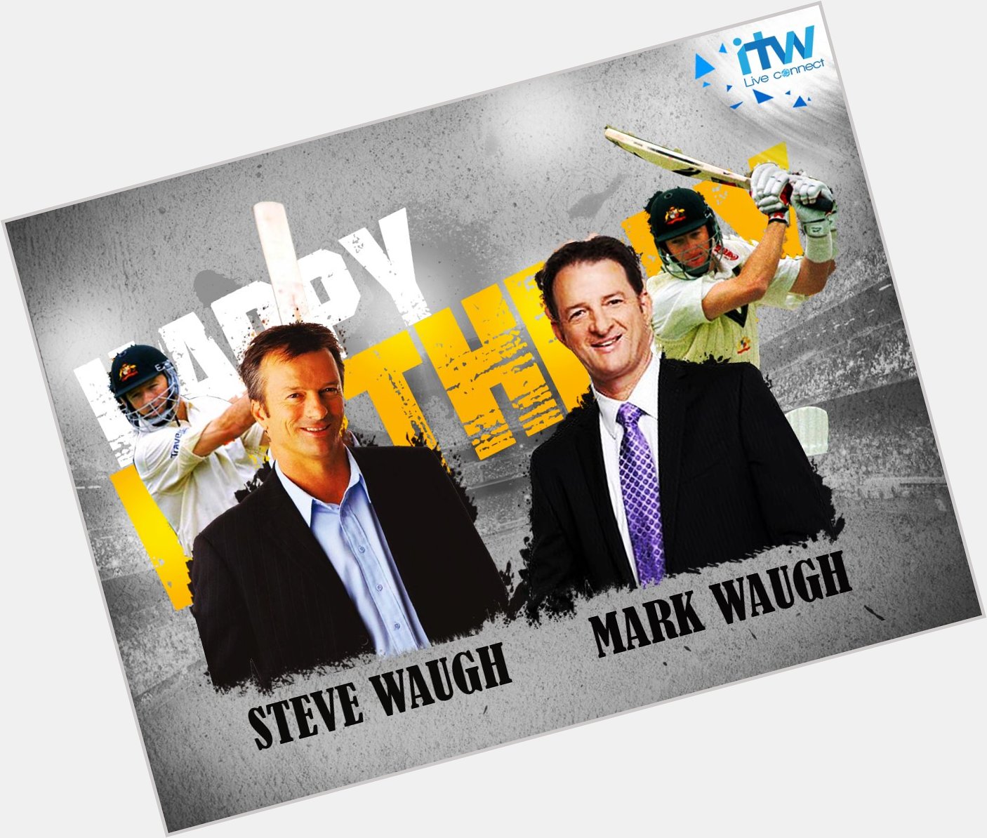  Happy Birthday Steve Waugh and Mark Waugh The first to play in a Test together, They turn 52 Today. 