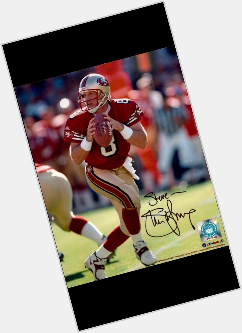 I share my birthday with my fav 49er of all time Steve Young . Happy Birthday Steve 