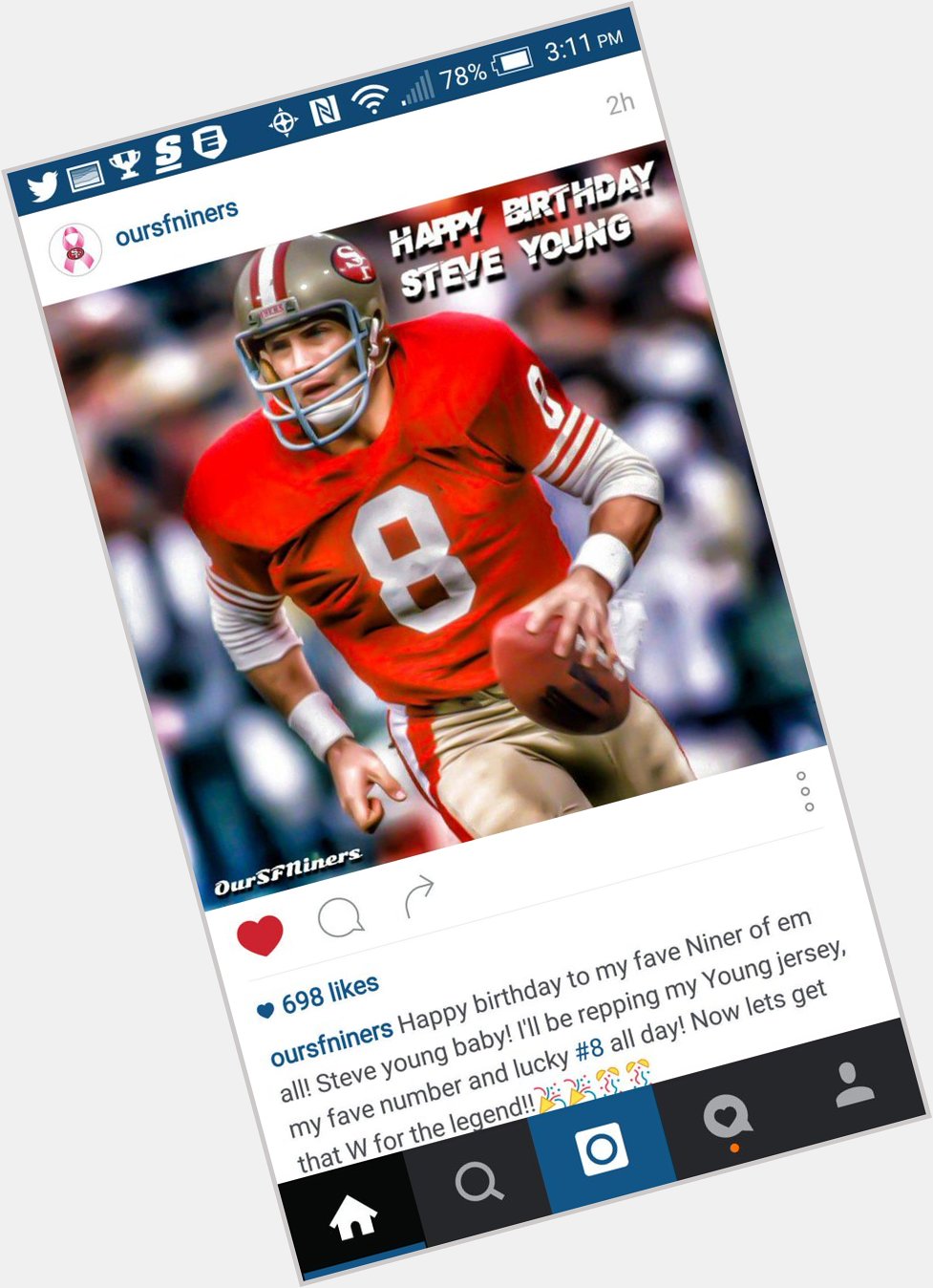 I like this photo.. Happy birthday Hall of Fame quarterback Steve Young 
