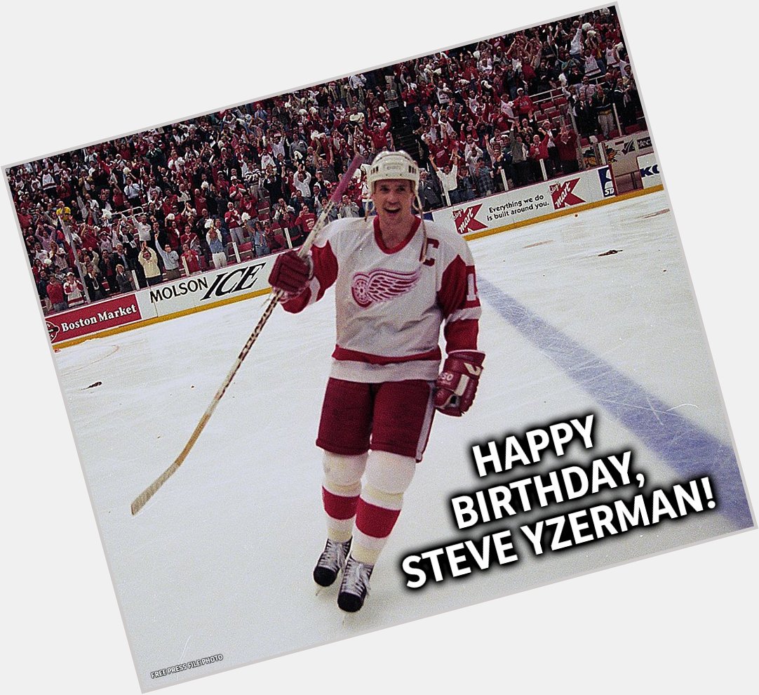 Steve Yzerman was born 53 years ago today.

Happy birthday, Captain!  